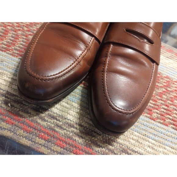 Wolf & Shepherd Ringer Loafer Men Shoe Size 12.5‎ Maple Calfskin Penny Loafer main image 4
